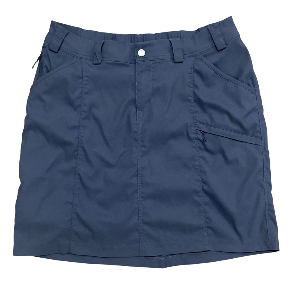 Duluth Trading Co Navy Blue Dry on the Fly Skort Original Snap Waist Size 16